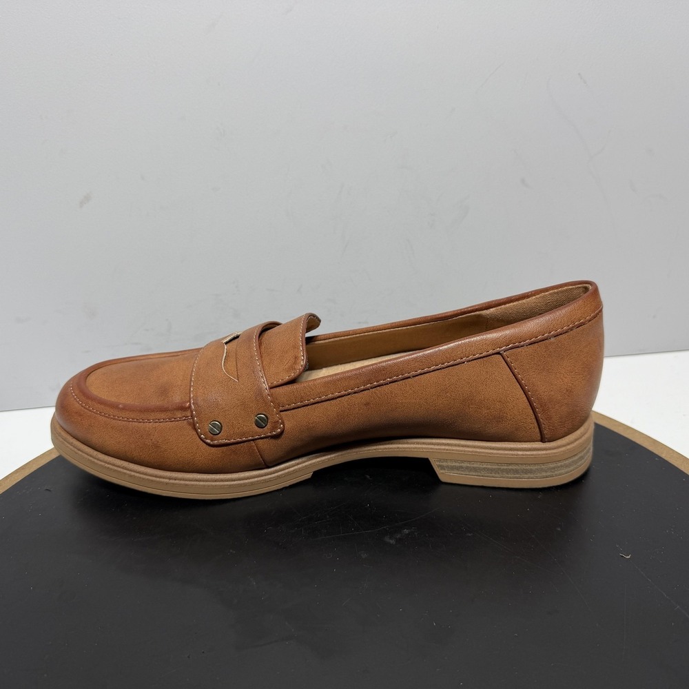 Dr Scholls Hello Loafer Women 9.5 Penny Slip On Studded Brown Business Casual - Picture 6 of 12